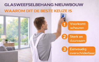 glasweefselbehang nieuwbouw aanbrengen door behanger voorkomt scheuren strak resultaat muren.