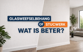 glasweefselbehang vs stucwerk verschil muren vergelijking strak resultaat wandafwerking.